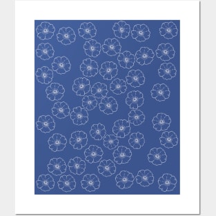 Blue Spring Flowers Posters and Art